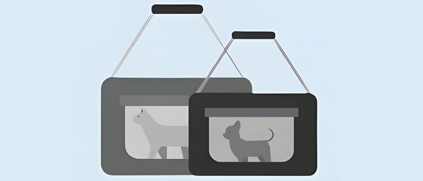 Beispieldarstellung eines Transportbehälters für Tiere in der Kabine