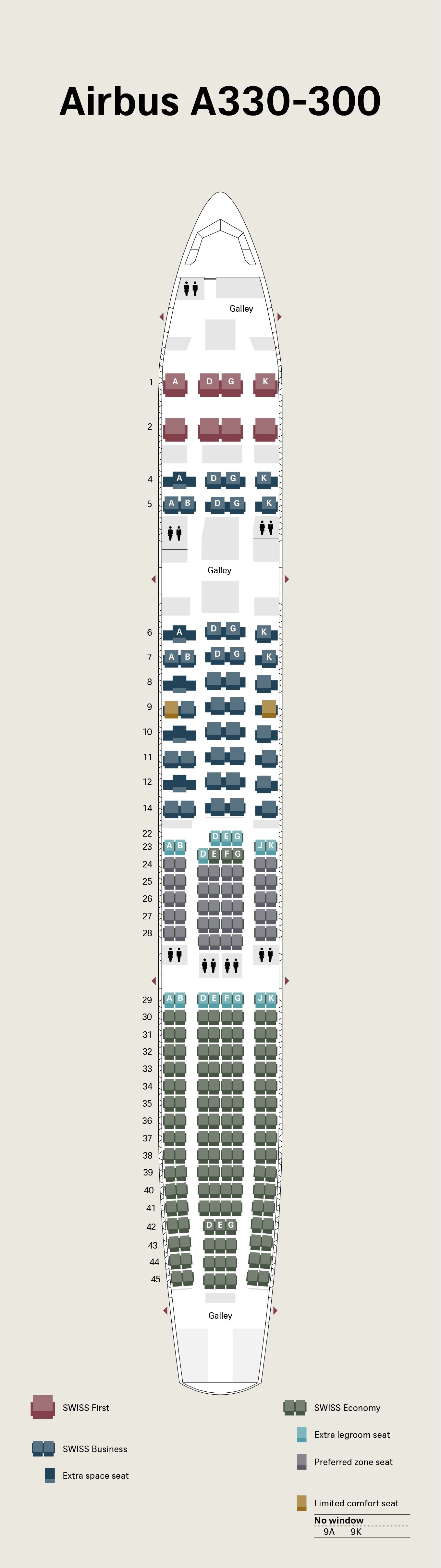 SWISS Airbus A330-300 long-haul passenger aircraft.