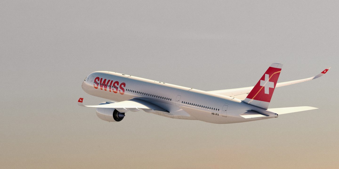 Technical and interior details of the SWISS Airbus A350.