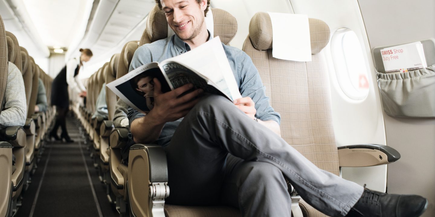 Airbus A330/340 economy class SWISS Choice extra legroom seat // Economy Klasse Sitzplatz mit extra Beinfreiheit // classe &eacute;conomique si&egrave;ge avec place suppl&eacute;mentaire pour les jambes