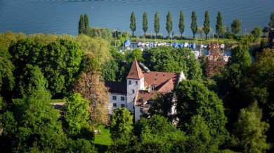 Overview at castle and lake Constanze